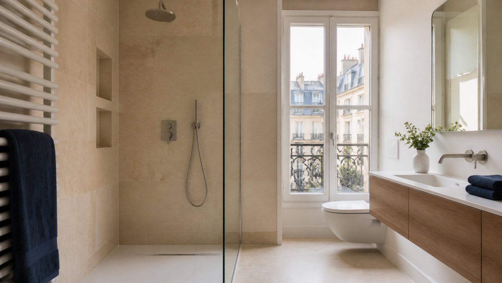 Salle de bain contemporaine — Paris 11e